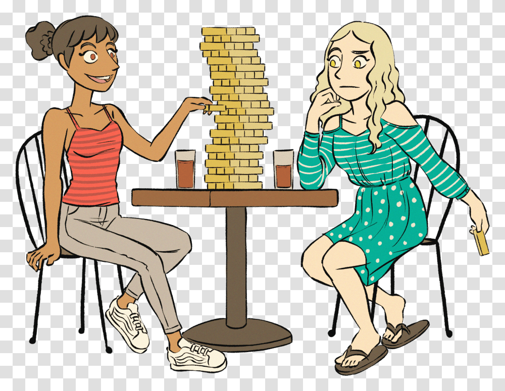 This Illustration Shows Two People Playing Jingo In Transparent Png