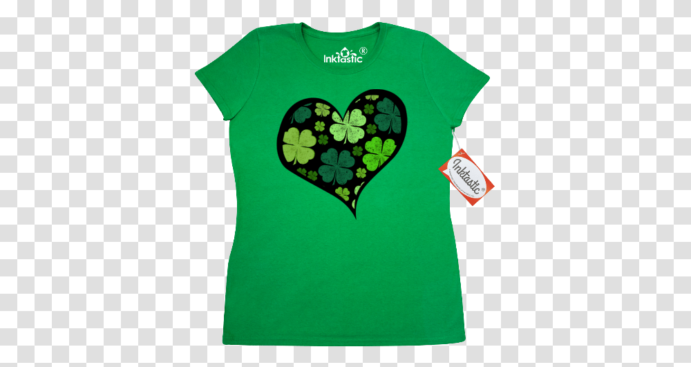 This Image Features Four Leaf Clovers In A Shape Of Heart Ovarian Cancer Shirts, Clothing, Apparel, T-Shirt, Sleeve Transparent Png