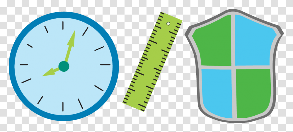 This Image Shows A Clock A Ruler And A Shield In, Clock Tower, Architecture, Building, Analog Clock Transparent Png