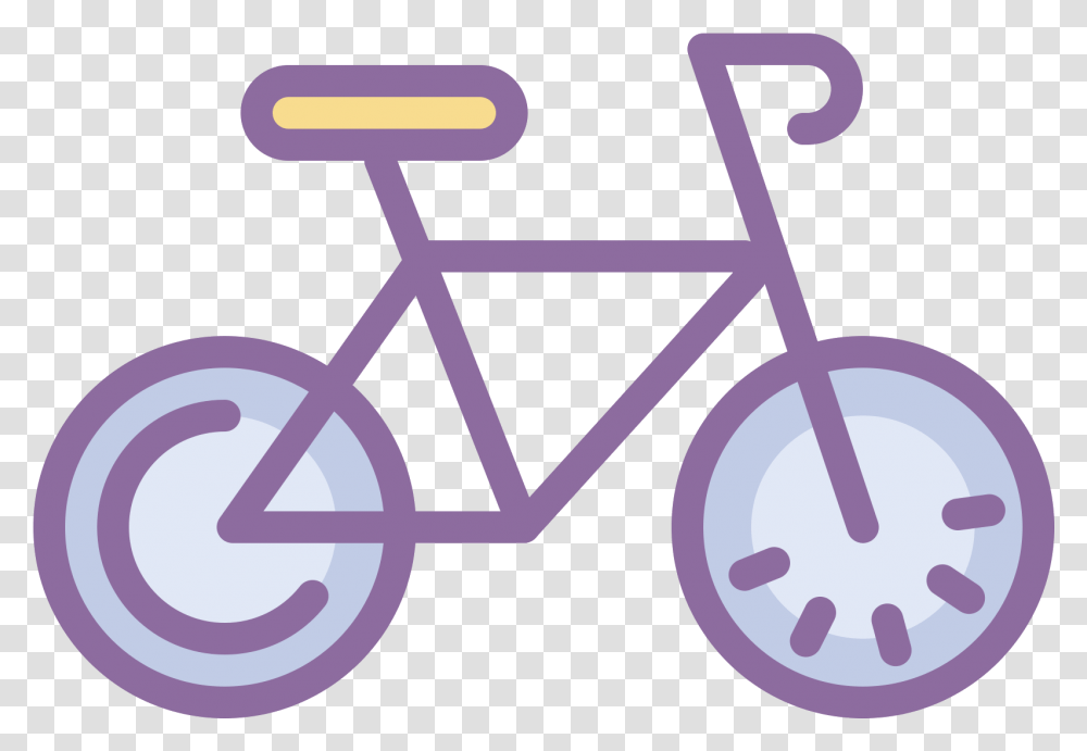 This Is A Black And White Outline Of A Bicycle, Vehicle, Transportation, Wheel, Biplane Transparent Png