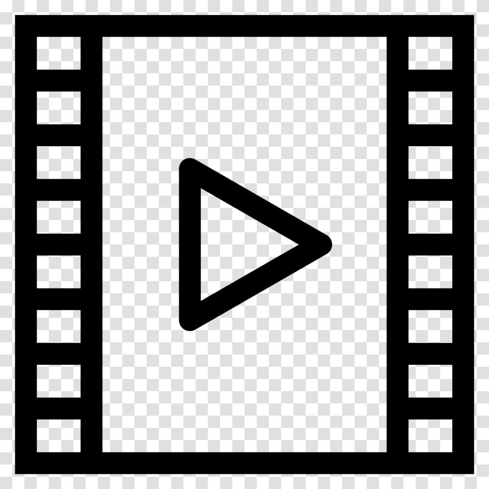 This Is A Black And White Outline Of A Film Strip White Video Film Icon, Gray, World Of Warcraft Transparent Png