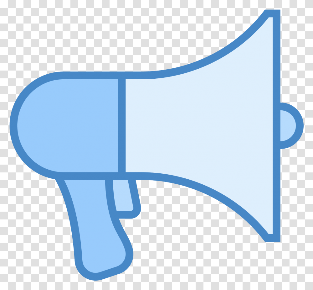 This Is A Megaphone Advertise Blue Icon, Label, Axe, Mammal, Animal Transparent Png