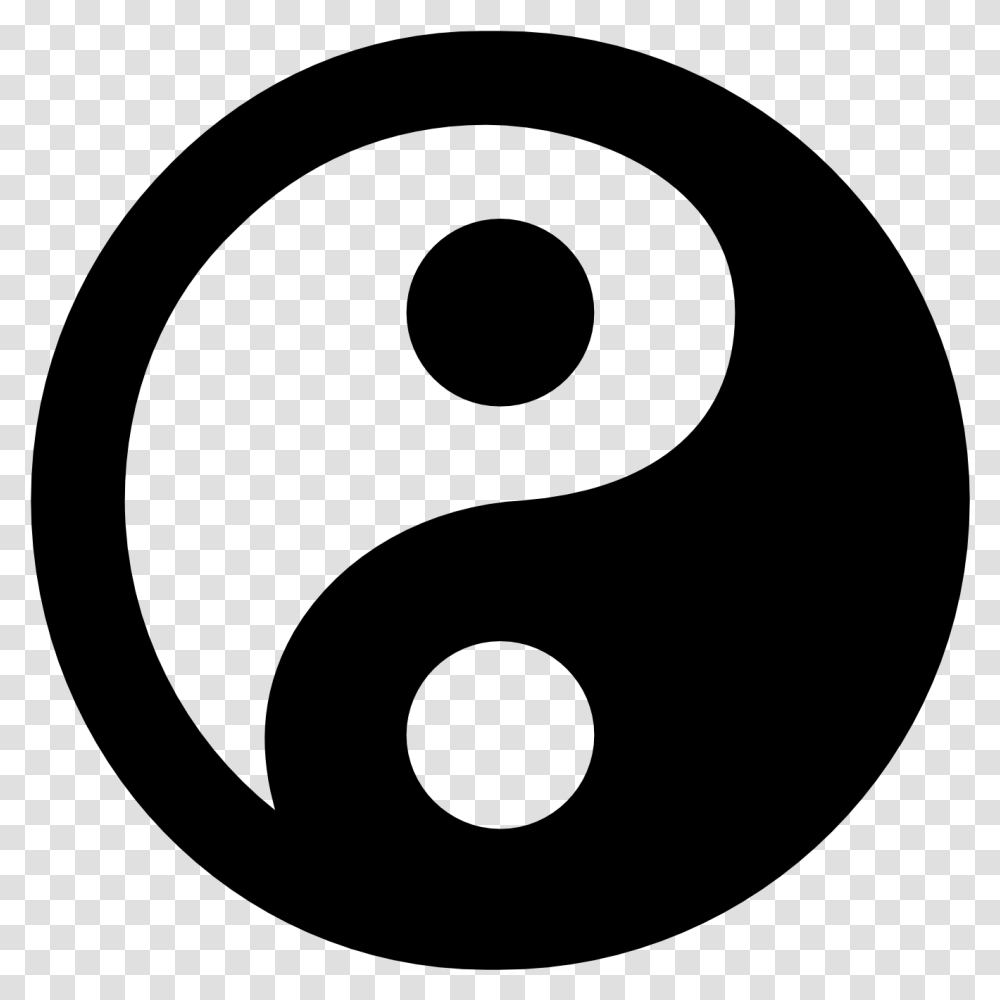 This Is A Picture For The Yin Yang Symbol Yin Yang Svg, Gray, World Of Warcraft Transparent Png