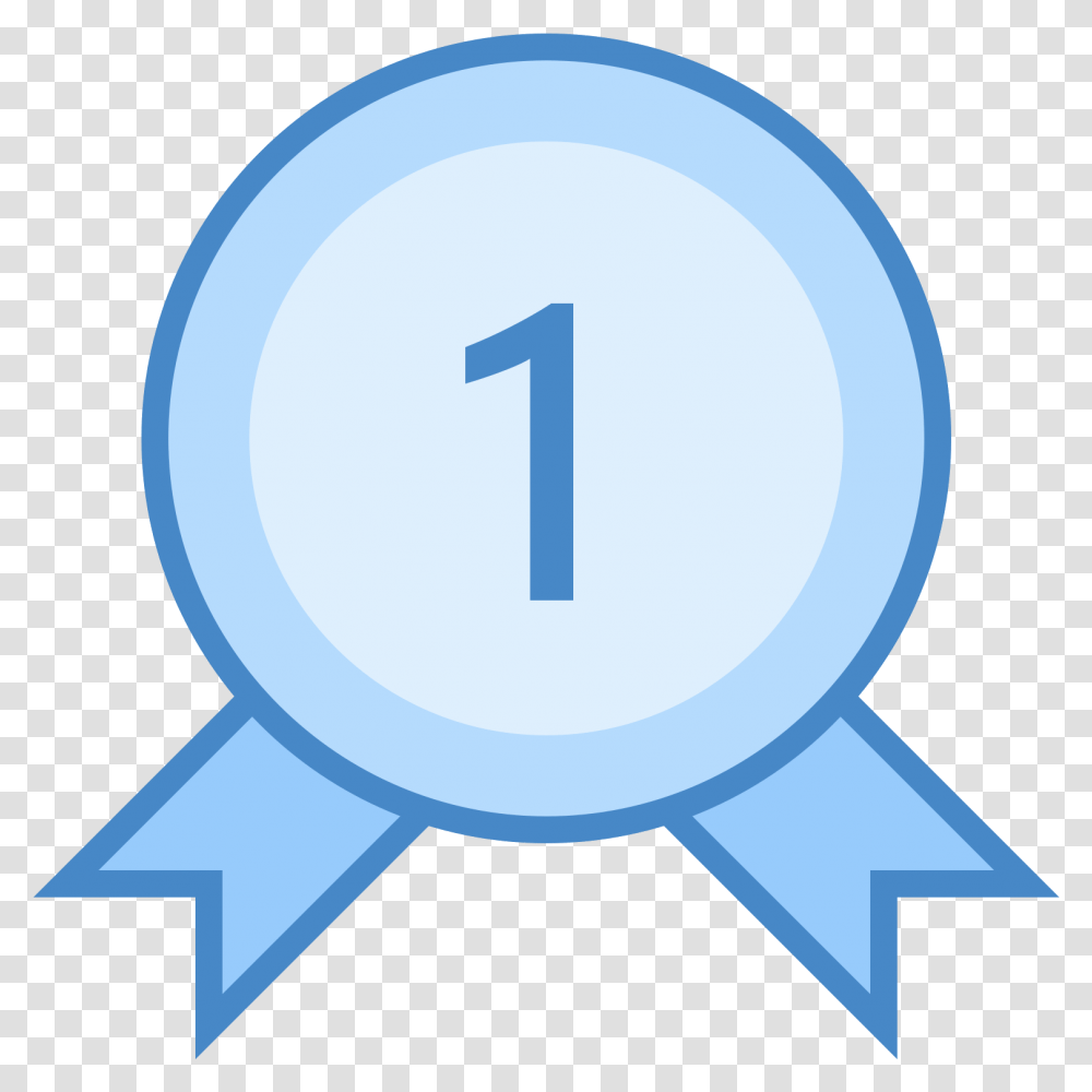 This Is A Picture Of An Award Ribbon For Being Number Best Icon Blue, Magnifying, Lighting Transparent Png