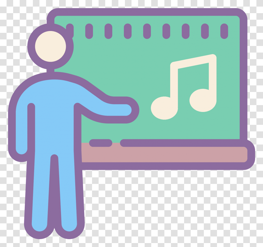 This Is A Teacher Standing In Front Of Their Blackboard System Engineer Clipart, Number, Purple Transparent Png