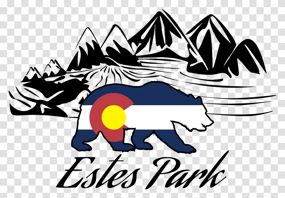 This Is An Estes Park Colorado Design I Made With A River Clipart Black And White, Weapon, Animal, Food Transparent Png