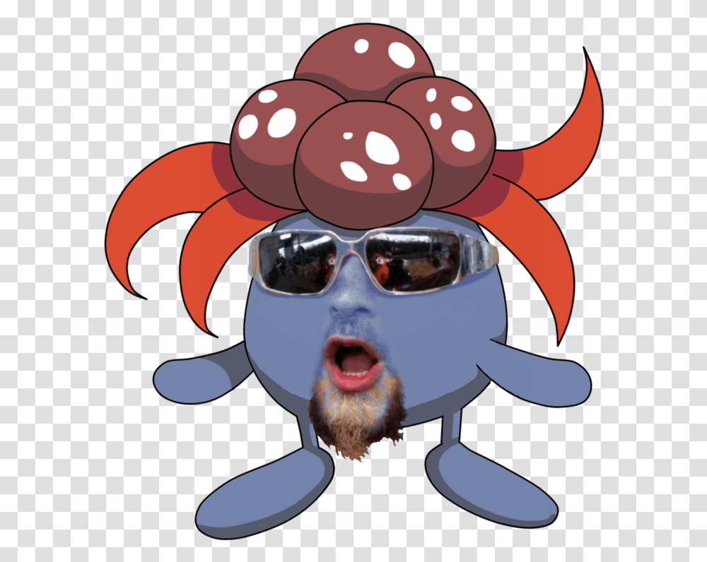 This Is Guy Fieri As Gloom From The Pokmon Series Pokemon Gloom, Sunglasses, Accessories, Face, Goggles Transparent Png