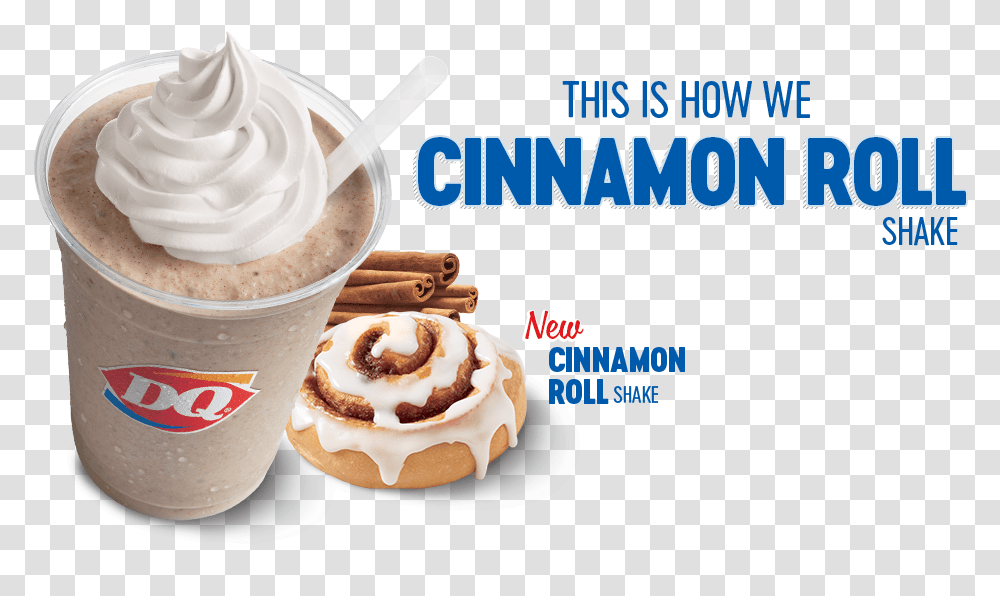 This Is How We Cinnamon Roll Shake Dairy Queen Cinnamon Roll Shake, Cream, Dessert, Food, Creme Transparent Png