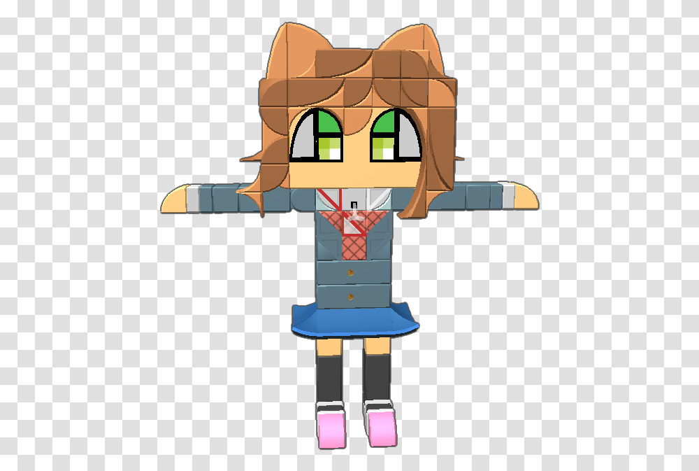This Is Monika From Ddlc Doki Doki Literature Club Cartoon, Architecture, Building, Tower, Cross Transparent Png