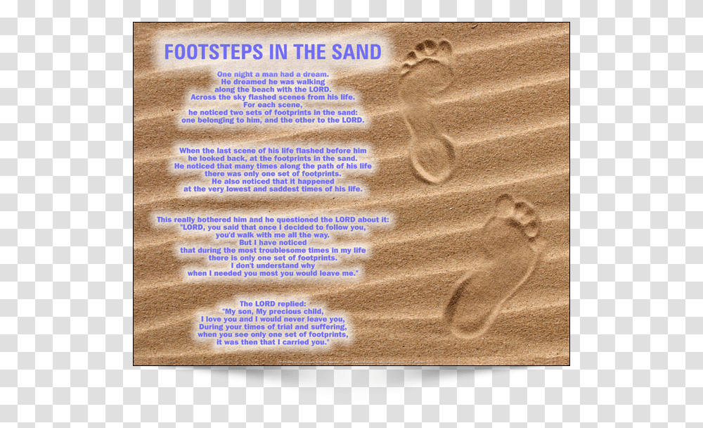 This Is The English Version Of Poster Design Commemorative Plaque, Footprint, Sand, Outdoors Transparent Png