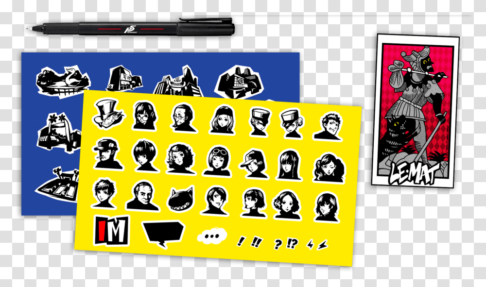 This Limited Edition Persona 5 Notebook Has Definitely Persona 5 Notebook Cook And Becker, Text, Crowd, Symbol, Weapon Transparent Png