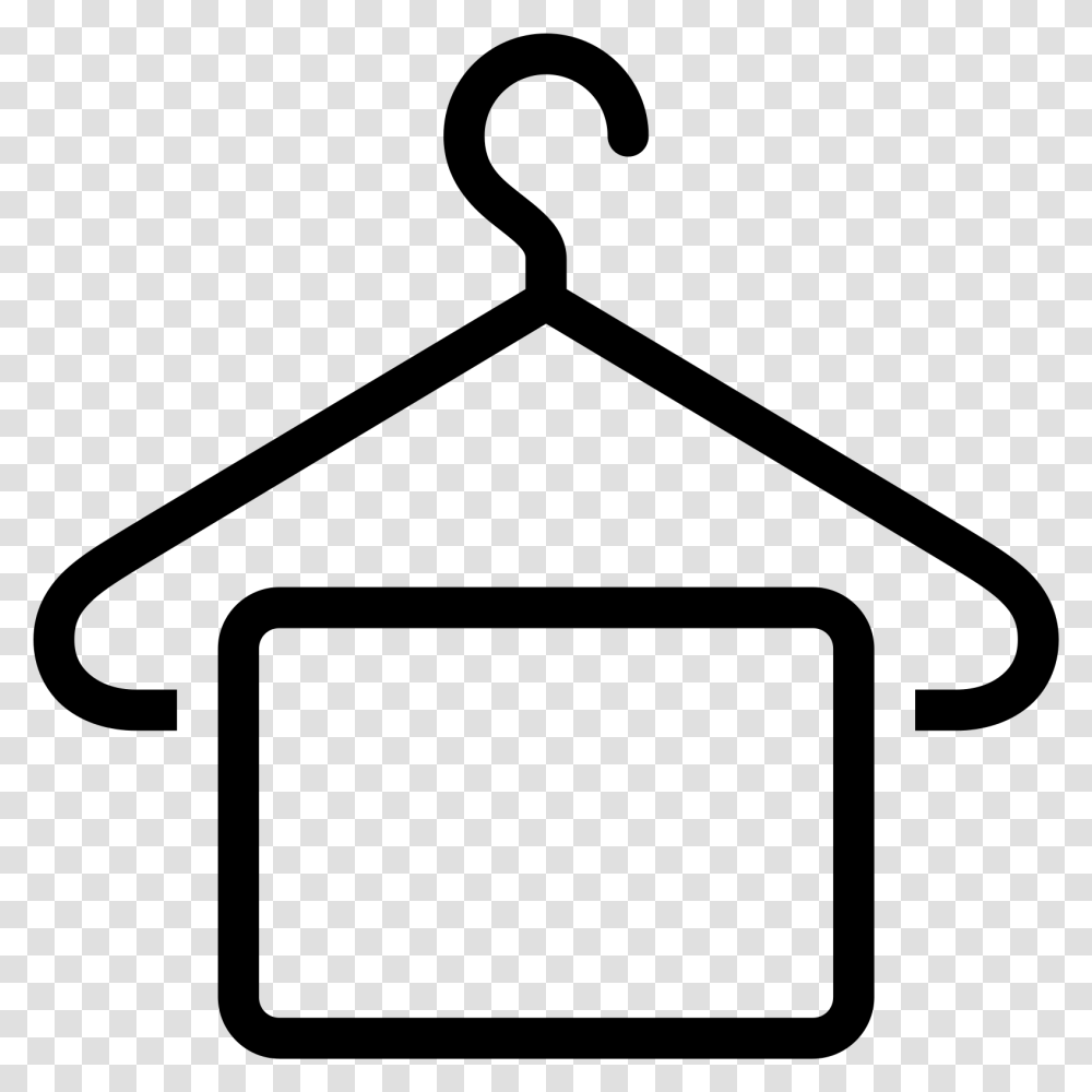 This Logo Is Of A Clothes Hanger The Hooked Part Facing Icon Clothes Hanger, Gray, World Of Warcraft Transparent Png
