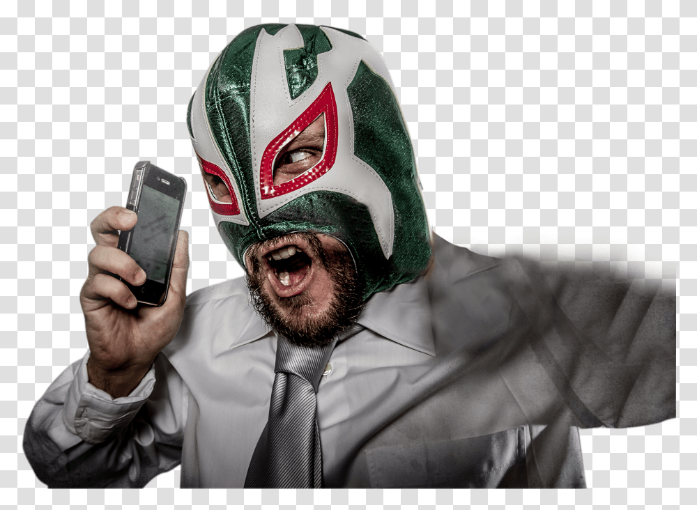 This Luchador Crushes His Competition Just Like You Mexican Wrestler With Beard, Person, Shirt, Face Transparent Png