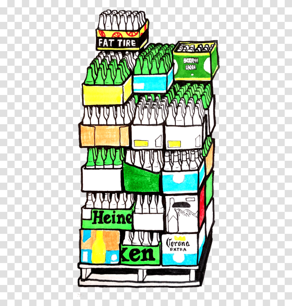 This Palette Of Empty Bottles Is Sitting Out In Front, Drawing, Plot, Doodle Transparent Png