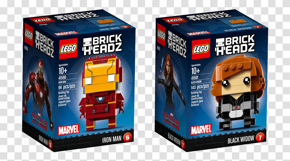 This Review Of Lego Brickheadz Marvel Super Heroes Lego Brickheadz Black Widow, Person, Human Transparent Png