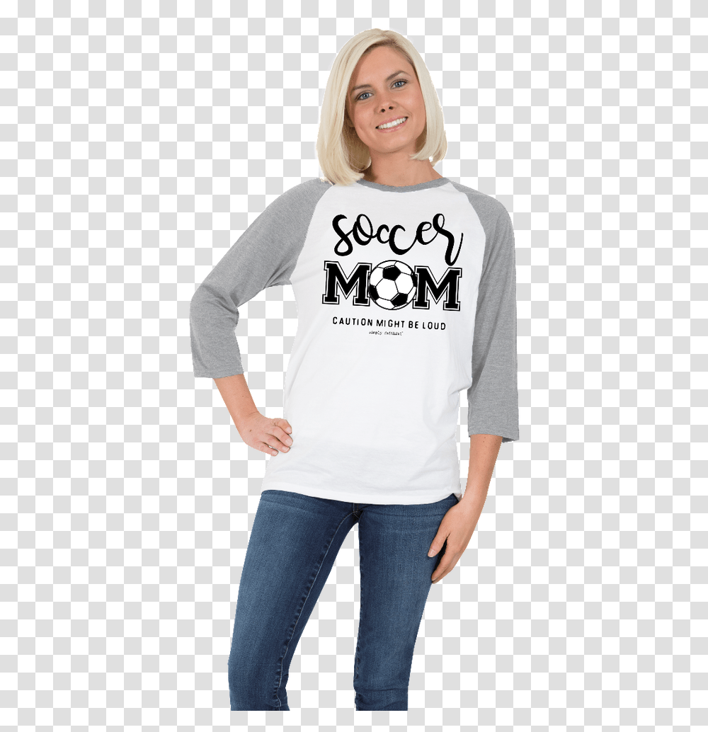 This Soccer Mom Raglan Is From The Line Simply Faithful Soccer Mom, Sleeve, Long Sleeve, Person Transparent Png