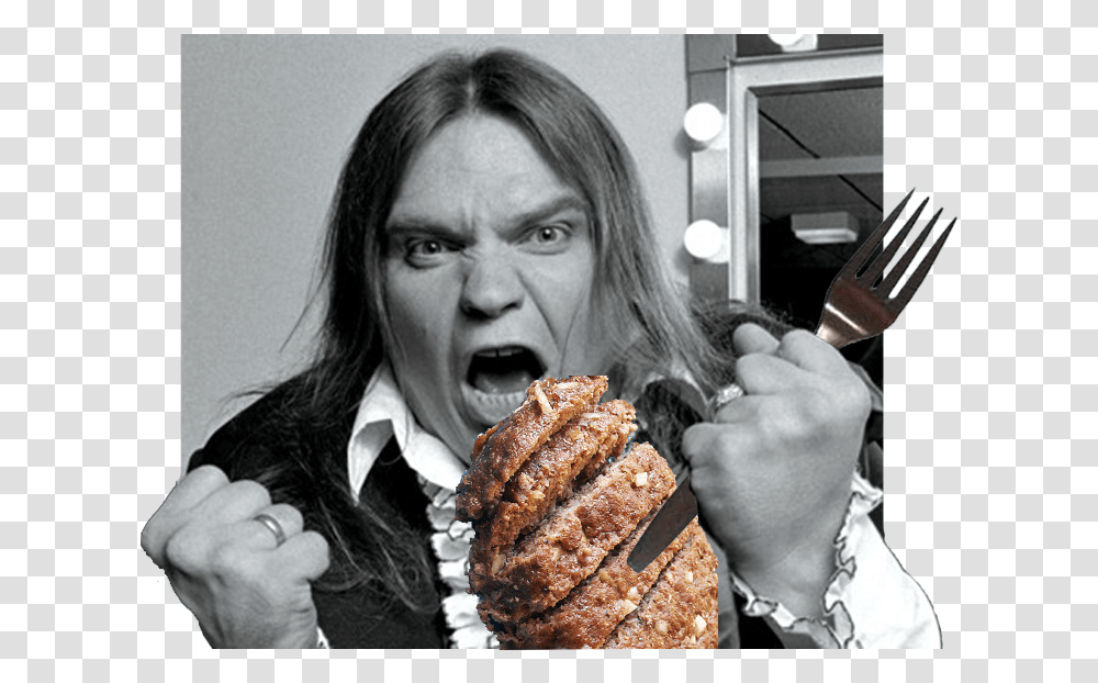 This Thread Would Not Be Complete Without A Picture Meatloaf Singer Eating Meatloaf, Person, Food, Finger, Leisure Activities Transparent Png