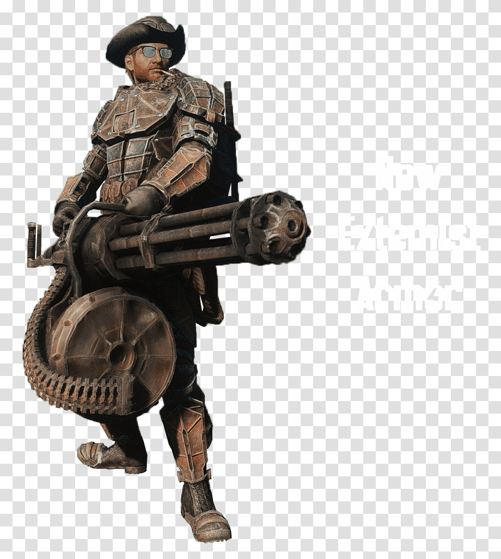 This Version Includes All Tumbajamba S Works So The Fallout Soldier, Person, Human, Armor, Gun Transparent Png