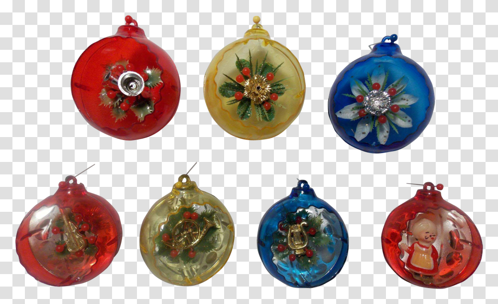 This Vintage Jewelbrite Ornaments Total Of 7 Ornaments Christmas Ornament, Accessories, Accessory, Jewelry, Pattern Transparent Png