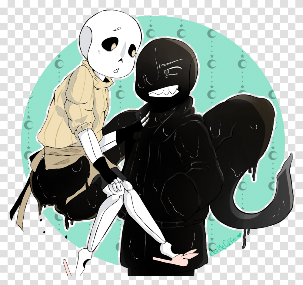This Was A Gift And Tribute To The Artist Who In The Fluffytale Sans X Nightmare Sans Kiss, Helmet, Apparel, Person Transparent Png