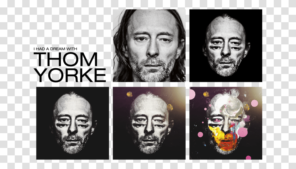 Thom Yorke Visual Arts, Collage, Poster, Advertisement, Face Transparent Png