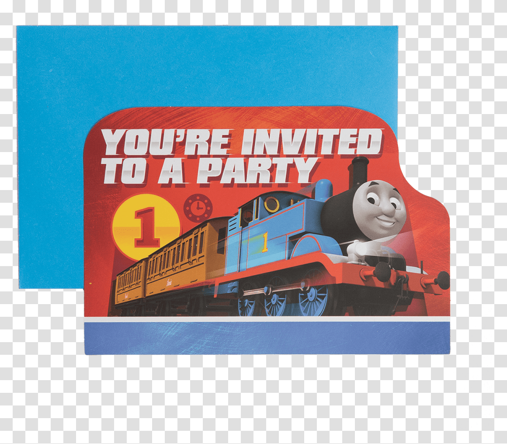 Thomas Amp Friends Party Invitations With Envelopes Thomas The Tank Engine Party, Advertisement, Billboard, Poster Transparent Png