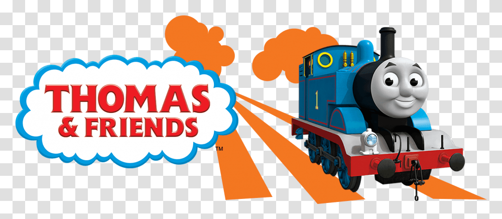 Thomas And Friends Logo Thomas And Friends Title, Locomotive, Train, Vehicle, Transportation Transparent Png