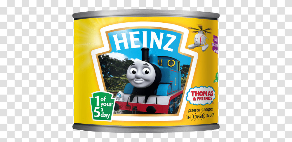 Thomas And Friends Pasta Shapes Heinz Hoops, Label, Tin, Can Transparent Png
