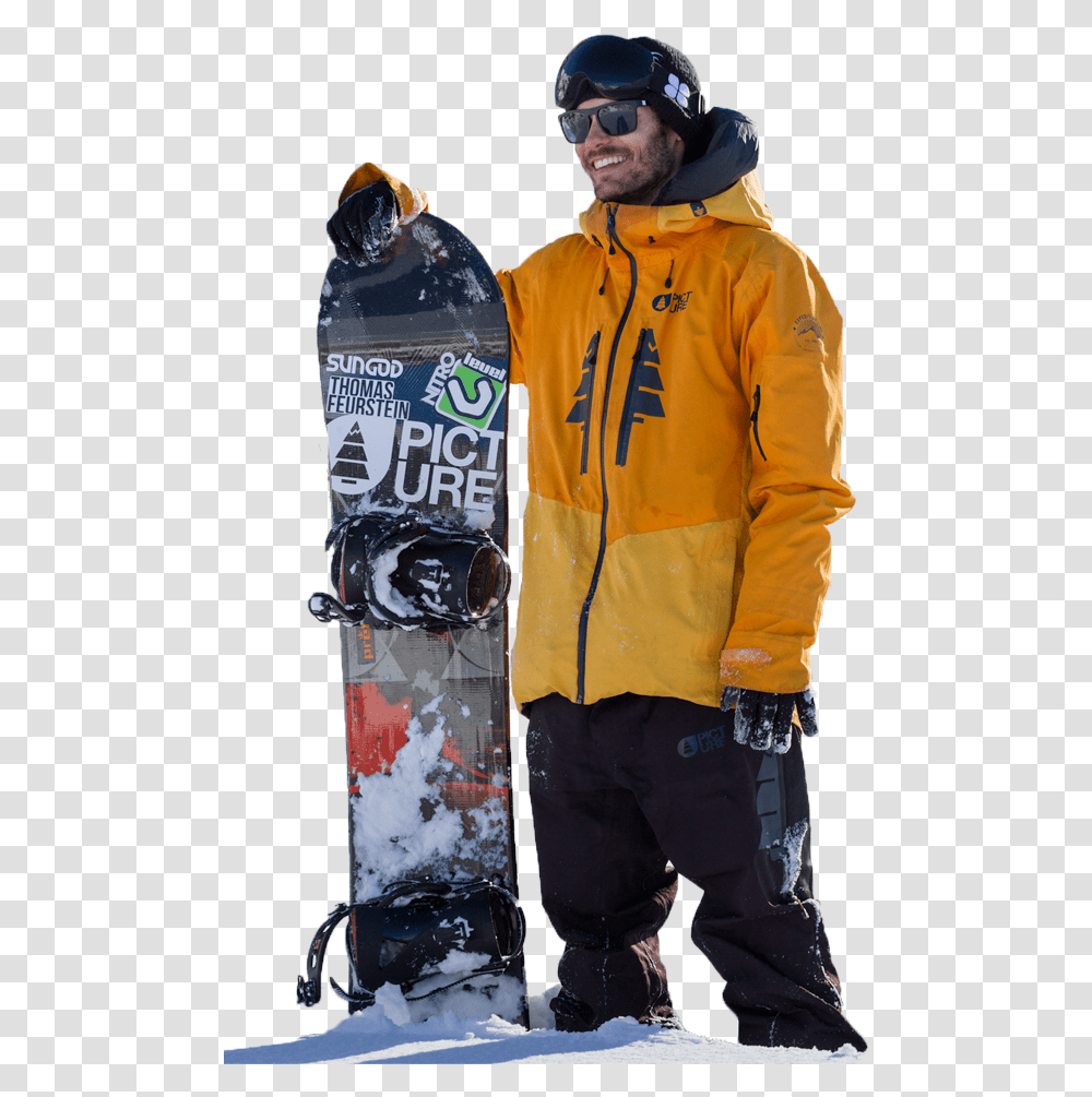 Thomas Feurstein Snowborder, Clothing, Person, Sunglasses, Coat Transparent Png