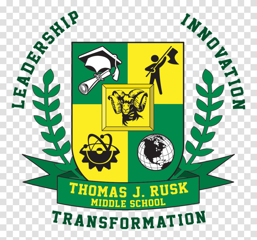 Thomas J Rusk Middle School Thomas J Rusk Middle School, Label, Logo Transparent Png
