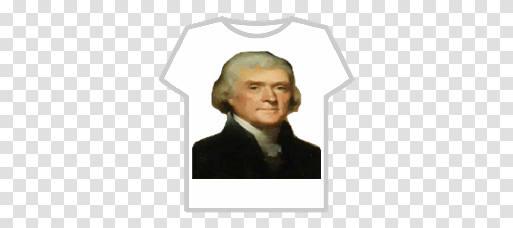 Thomas Jeffersontransparent Roblox T Shirt Roblox Kawaii, Person, Human, Text, Face Transparent Png