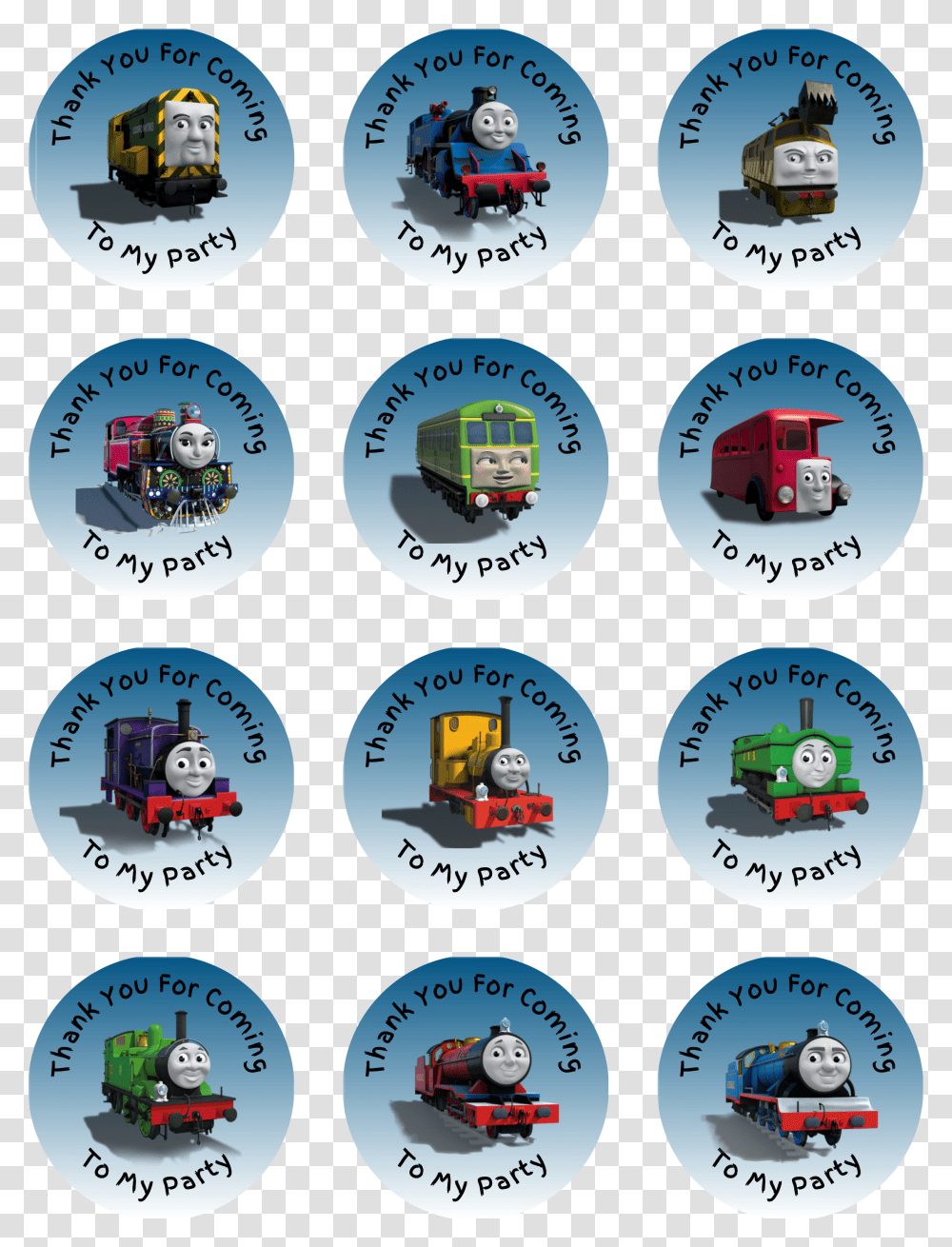 Thomas The Tank Engine Stickers Thomas The Tank Engine Stickers, Label, Clock Tower, Number Transparent Png