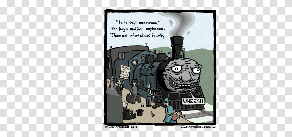 Thomas The Train Explodes, Book, Machine, Comics Transparent Png