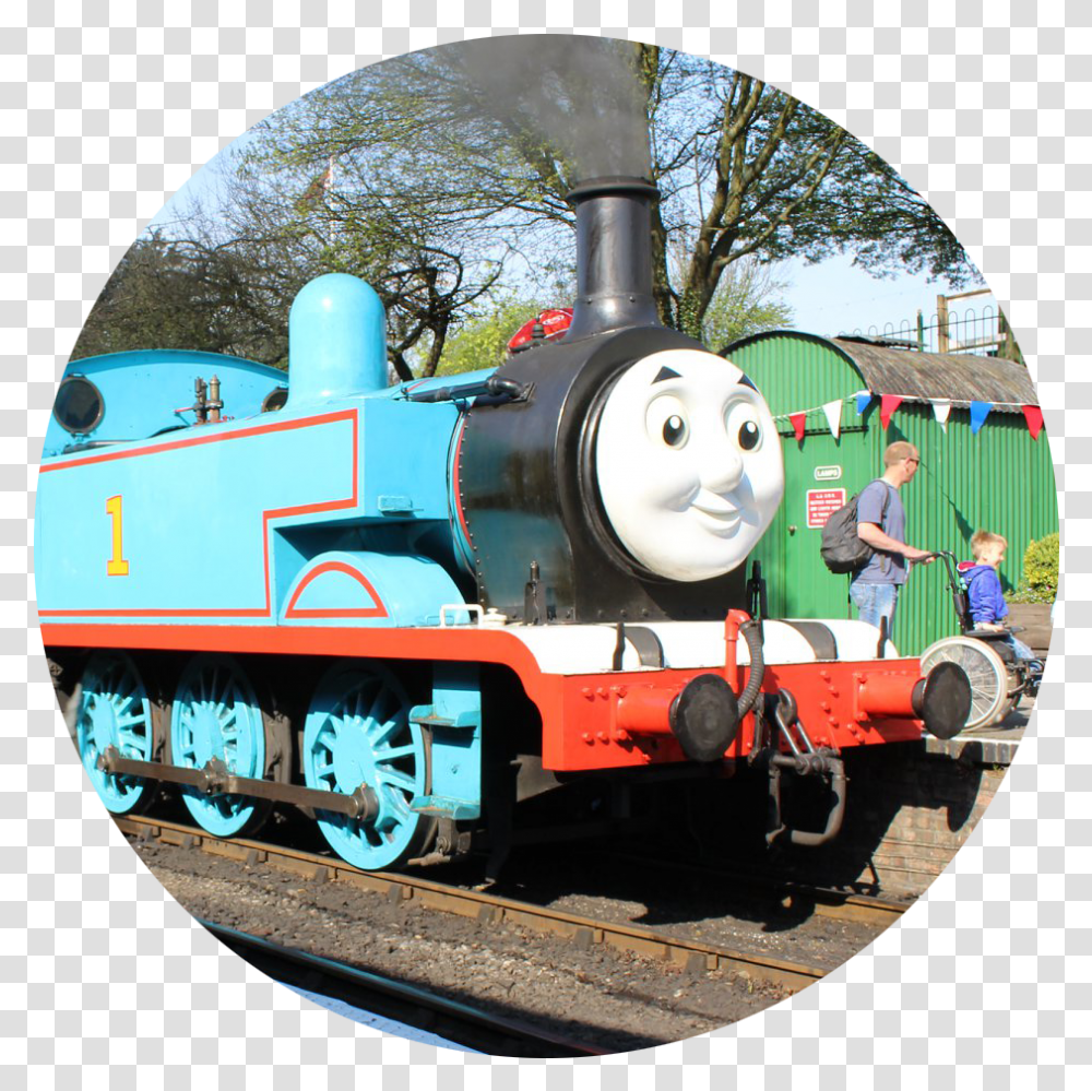 Thomas The Train Face Locomotive, Wheel, Machine, Vehicle, Transportation Transparent Png