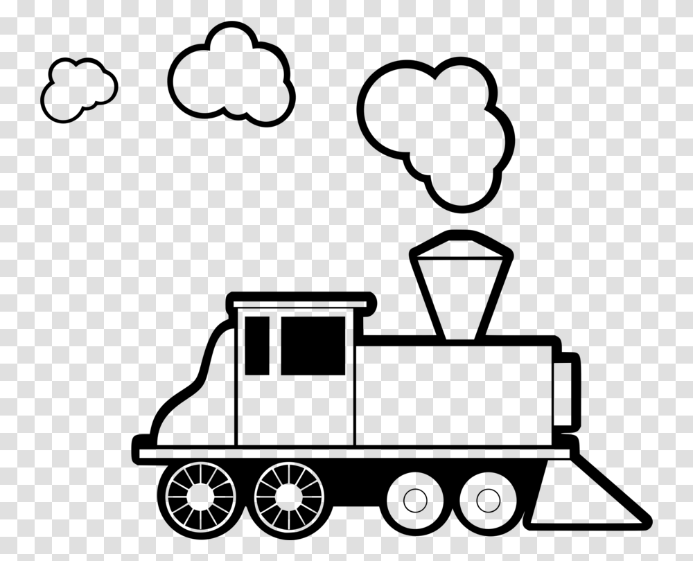 Thomas Train Black And White Steam Engine Train Clipart, Gray, World Of Warcraft Transparent Png