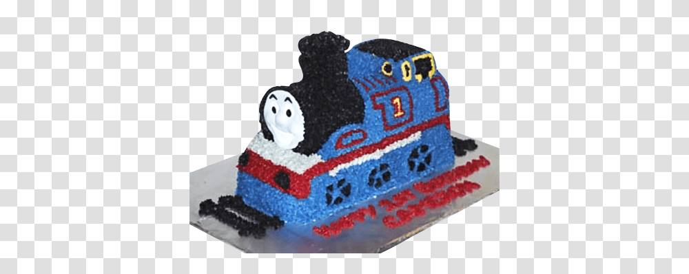 Thomas Train Cake, Dessert, Food, Icing, Cream Transparent Png