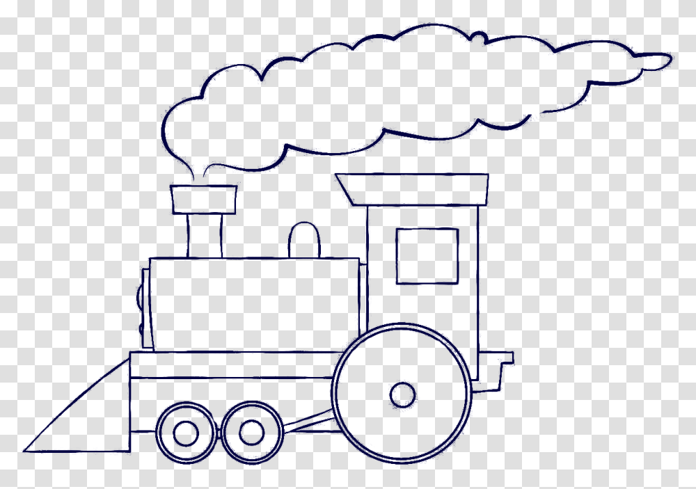 Thomas Train Rail Transport Drawing Steam Locomotive Train With Smoke Clipart, Vehicle, Transportation, Label Transparent Png