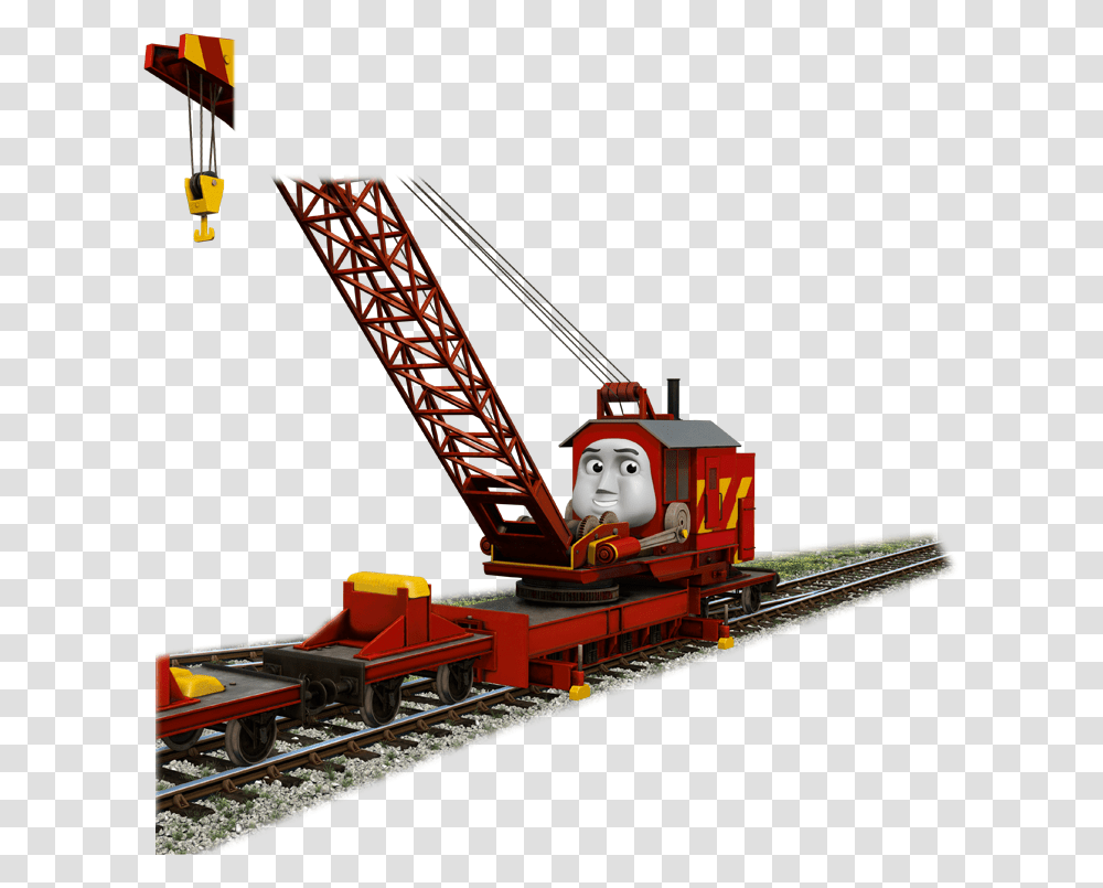 Thomas Train Thomas And Friends Characters Crane, Railway, Transportation, Construction Crane, Wheel Transparent Png