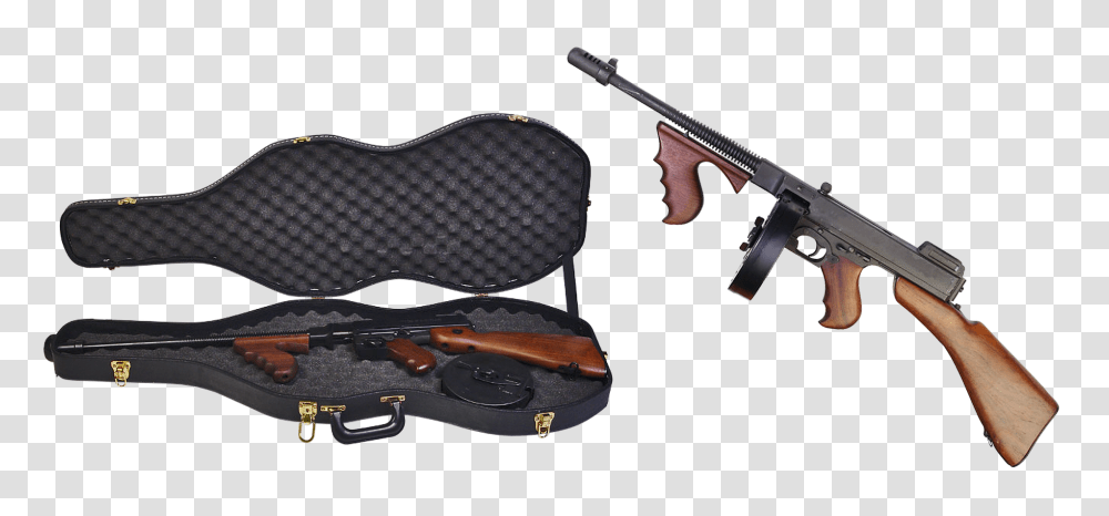 Thompson Submachine Gun Weapon, Weaponry, Rifle, Saddle Transparent Png