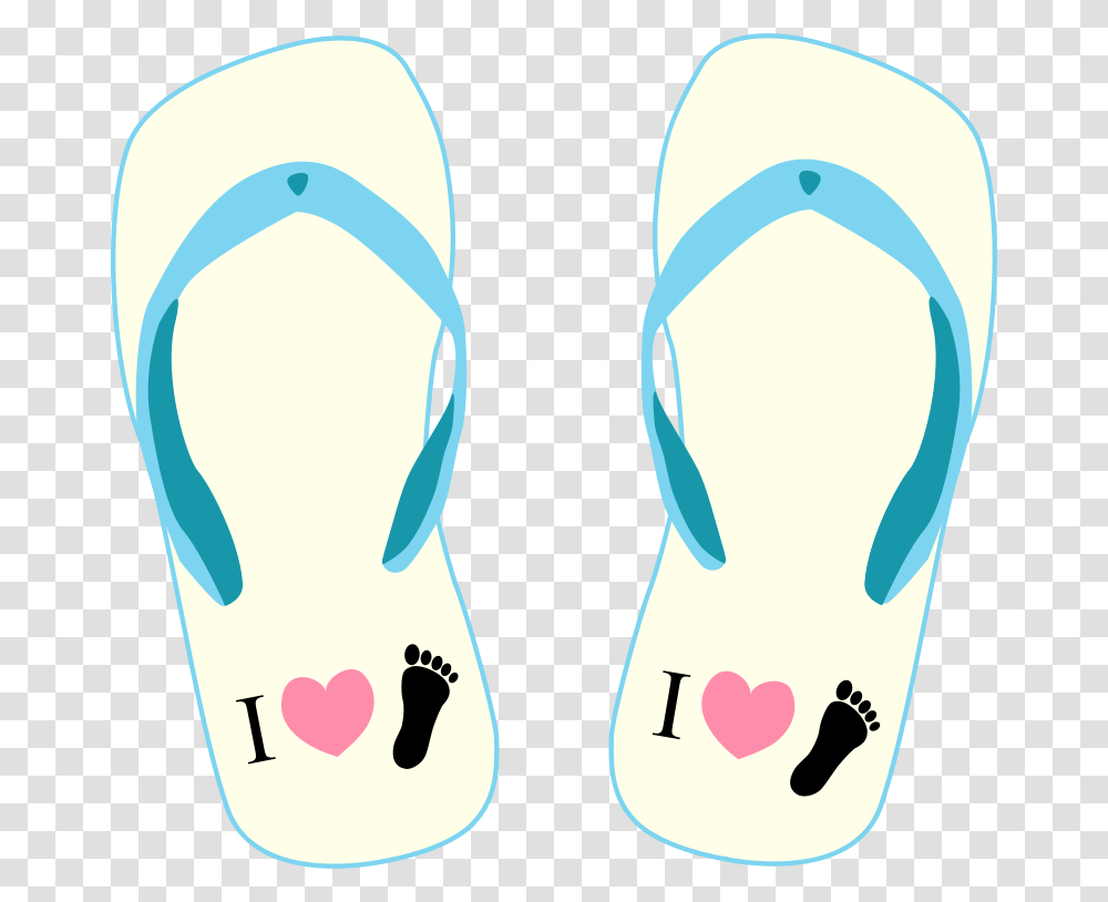 Thong 002 I Love Foot, Apparel, Footwear, Flip-Flop Transparent Png