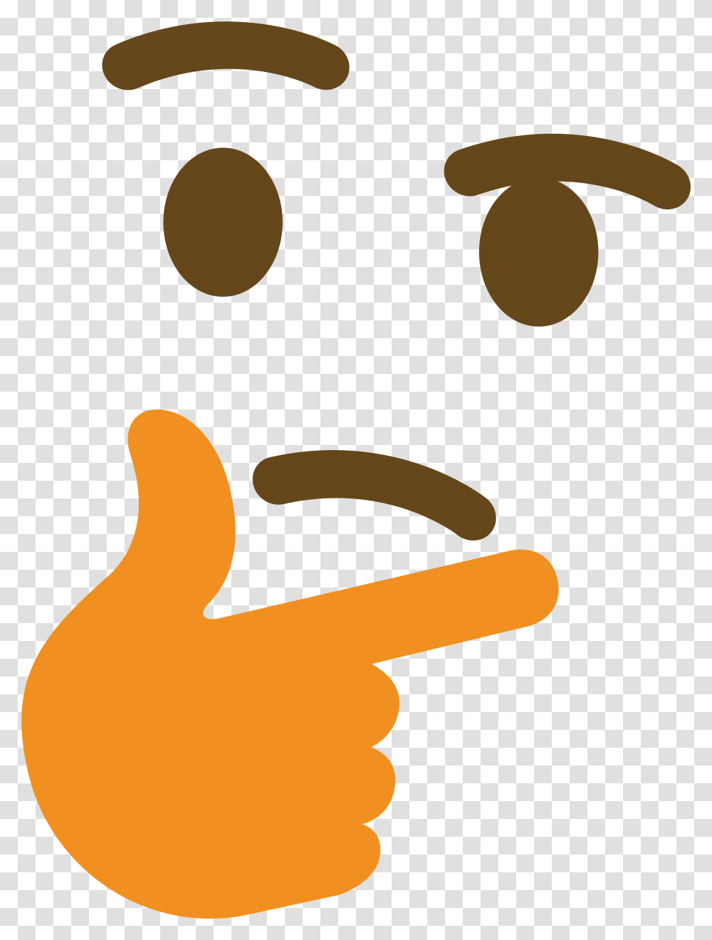 Thonking, Finger, Hand, Food Transparent Png