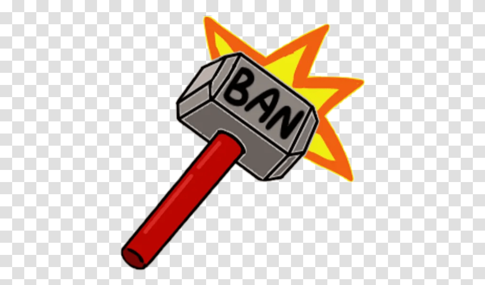 Thor Banned Hammer Ban Hammer Discord Emoji, Tool, Symbol Transparent Png