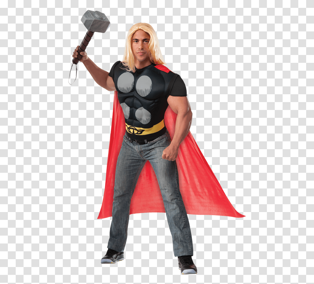 Thor Cape Thor Costume Mens, Person, Human, Apparel Transparent Png