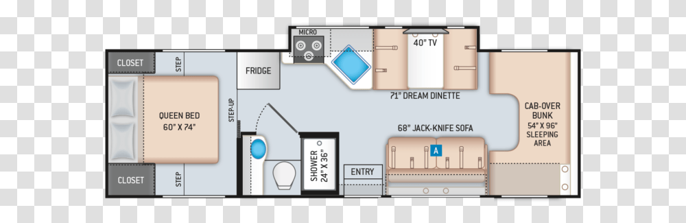 Thor Four Winds 28z Floor Plan, Diagram, Housing, Building, Plot Transparent Png
