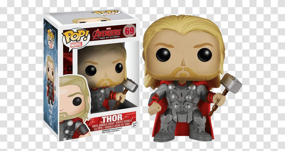 Thor Funko Pop Age Of Ultron, Toy, Figurine, Doll, Plush Transparent Png