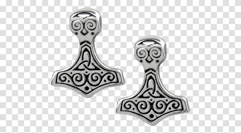 Thor Hammer Earrings Silver Thor Hammer Earrings, Accessories, Accessory, Jewelry, Crown Transparent Png