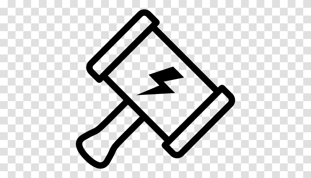 Thor Hammer Icon Free Image, Stencil, Shovel, Tool Transparent Png