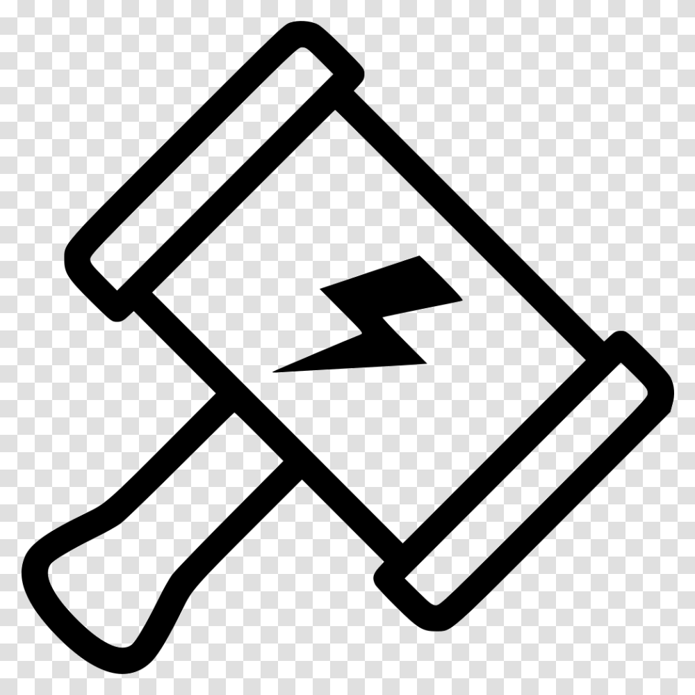 Thor Hammer Thor Hammer Icon, Shovel, Tool, Stencil Transparent Png