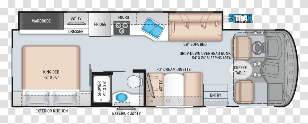Thor Hurricane, Diagram, Floor Plan, Plot, Vehicle Transparent Png