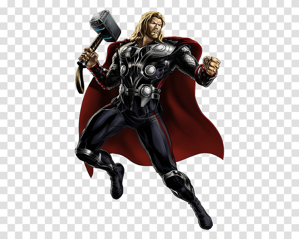 Thor Image With Background Thor Marvel Avengers Alliance, Ninja, Person, Human, Knight Transparent Png